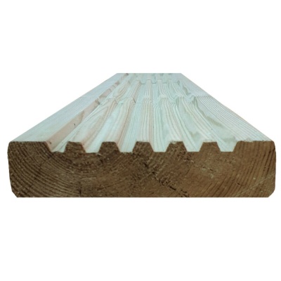 125mm x 32mm Treated Softwood Deck Board - over 3m