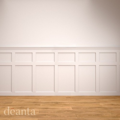 Traditional Hampton White Primed Wall Panelling