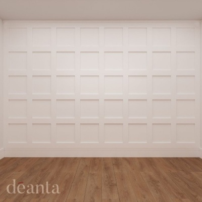 Traditional Shaker White Primed Wall Panelling