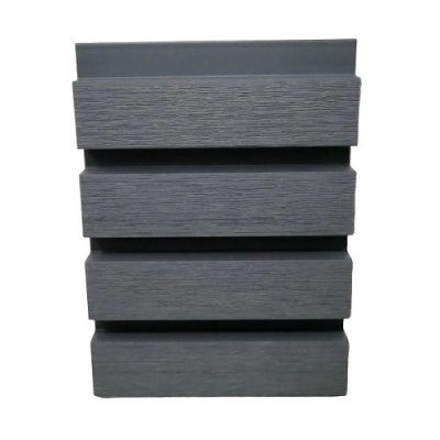 Slatted Composite Cladding - Stone Grey