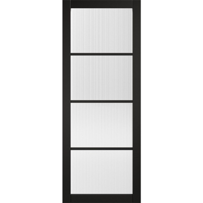 Internal Primed Black Soho 4 Light Glazed Door