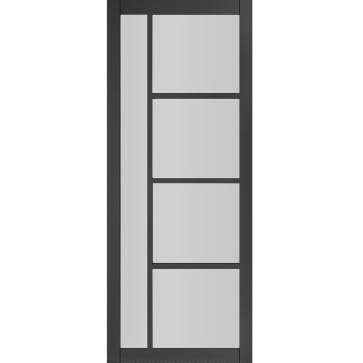 Internal Pre-Finished Black Brixton Glazed Door