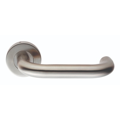 Nera Safety Lever Door Handle on Sprung Rose