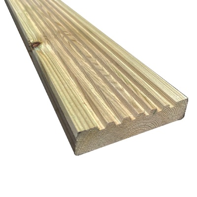 125mm x 32mm Treated Softwood Deck Board - over 3m