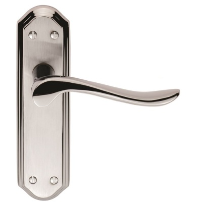 Lytham Lever Door Handle on Various Backplates