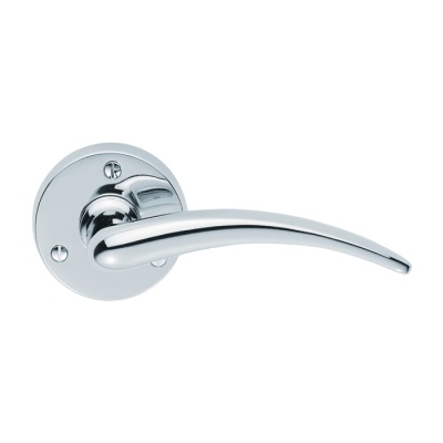 Wing Lever Door Handle on Round Rose