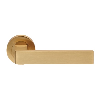 Sasso Lever Door Handle on Round Rose