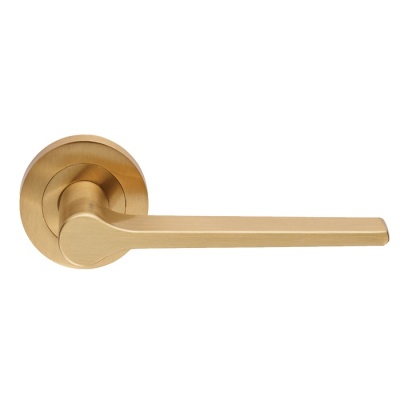 Velino Lever Door Handle on Round Rose