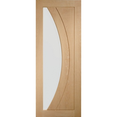 Internal Oak Salerno Clear Glazed Door