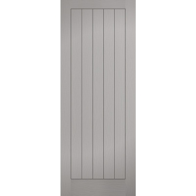 Internal Grey Moulded Textured Vertical 5 Panel Door