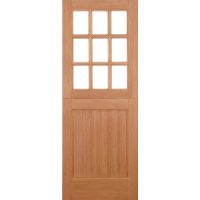 External Hardwood Stable 9L Straight Top Unglazed Door