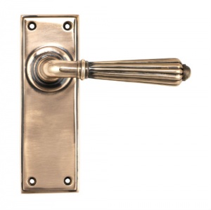 Hinton Lever Door Handle on Various Backplates