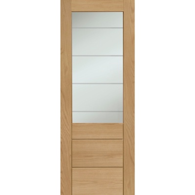 Internal Oak Palermo Essential 2XG Clear Glazed Door