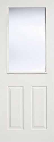 Internal Composite White 2 Panel 1 Light Glazed Door