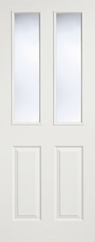 Internal Composite White 2 Panel 2 Light Glazed Door