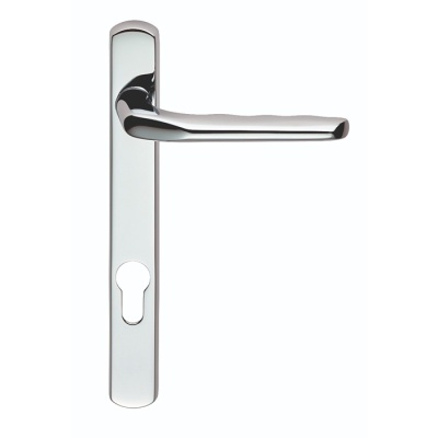 Straight Lever Door Handle on Narrow Plate