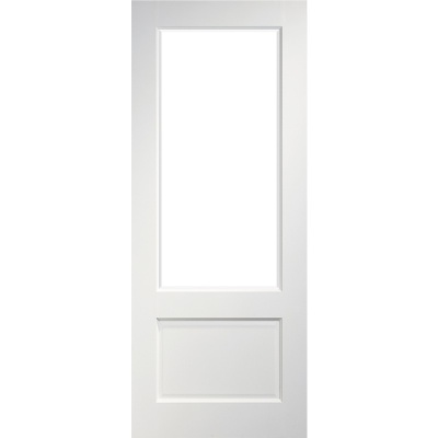 Internal Primed White Madison Clear Bevelled Glazed Door