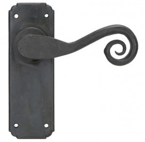 Monkeytail Lever Door Handle on Various Backplates