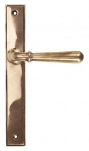 Newbury Slimline Sprung Lever Door Handle on Various Backplates