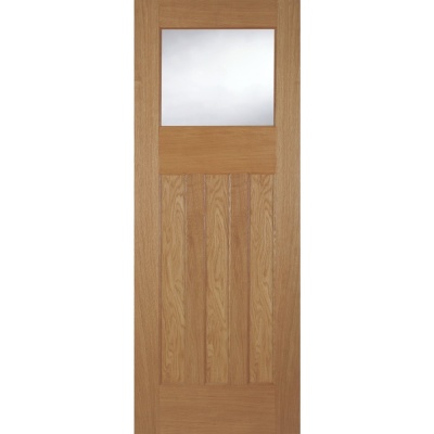 Internal Oak 1930 3 Panel 1 Light Unglazed Door