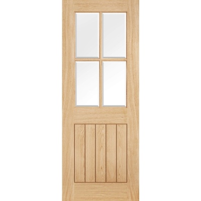 Internal Oak Belize 4 Light Glazed Door