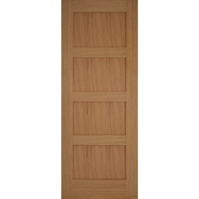 Internal Oak Contemporary 4 Panel Door