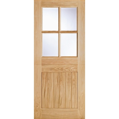 External Oak Cottage Stable 4 Light Door