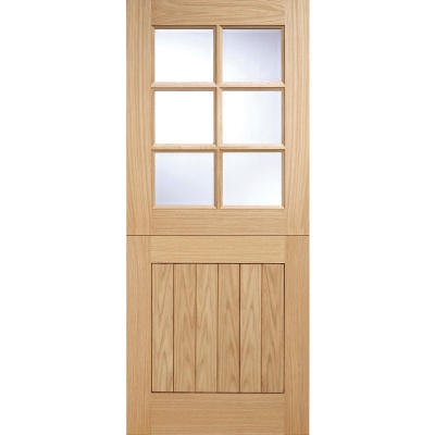 External Oak Cottage Stable 6 Light Door