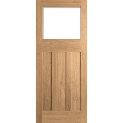 Internal Oak DX 30's Style Unglazed Door