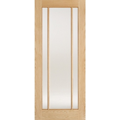 Internal Oak Lincoln 3 Light Door with Frosted Glass