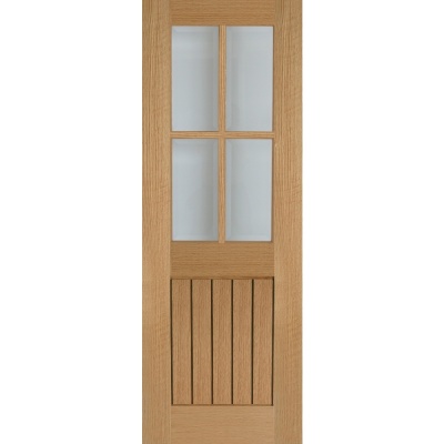 Internal Oak Mexicano 4 Light Glazed Door