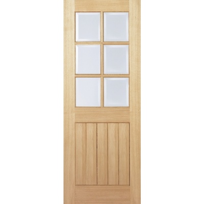 Internal Oak Mexicano 6 Light Glazed Door