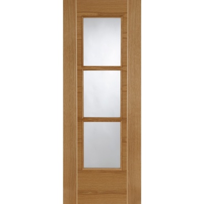 Internal Pre-Finished Oak Mirage Ash Inlay 3 Light Door