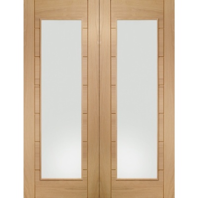 Internal Oak Palermo Rebated Door Pair