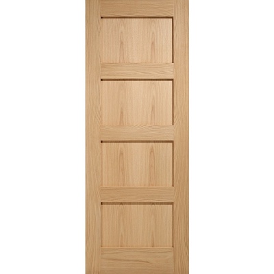 Internal Pre-Finished Oak Shaker 4 Panel Door