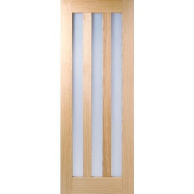 Internal Oak Utah Clear Glazed Door