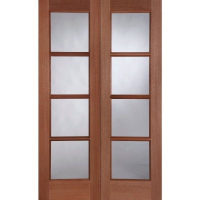 External Hardwood Pattern 70 Rebated Unglazed Door Pair