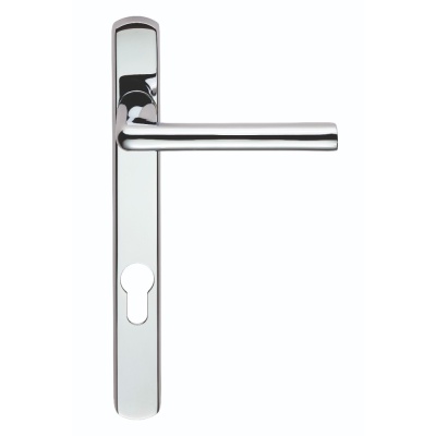 Rosa Lever Door Handle on Narrow Euro Lock Backplate