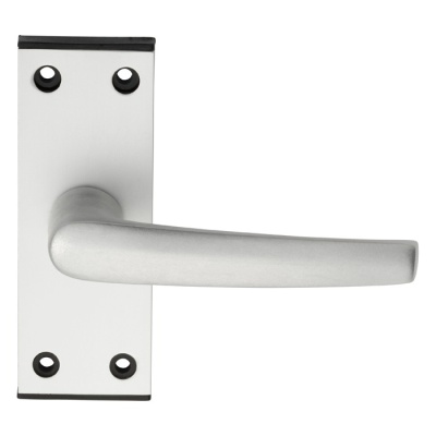 Aluminium Mial Lever Door Handle on Latch Backplate