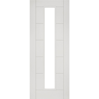 Internal Primed White Seville Clear Glazed Door