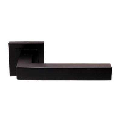 Alvar Designer Lever Door Handle on Sprung Square Rose