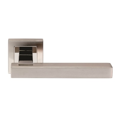 Renzo Designer Lever Door Handle on Sprung Square Rose