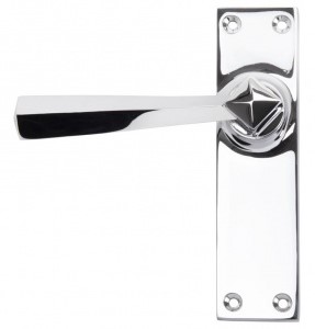 Straight Lever Door Handle on Various Backplates