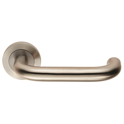 Steelworx SWL Nera Lever Door Handle on Round Rose