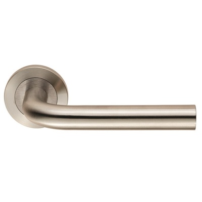 Steelworx SWL Spira Lever Door Handle on Round Rose