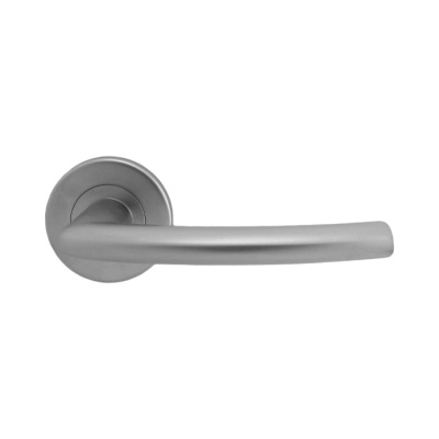 Dos Lever Door Handle on Round Rose