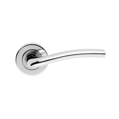 Cuatro Lever Door Handle on Round Rose