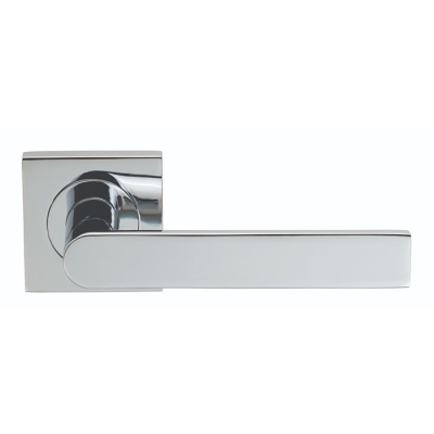 Edge Lever Door Handle on Square Rose