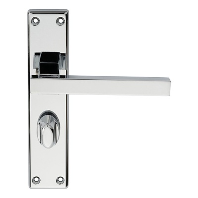 Stratus Lever Door Handle on Various Backplates