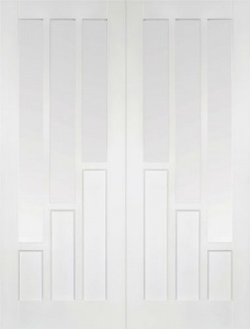 Internal Primed White Coventry Glazed Solid Door Pairs